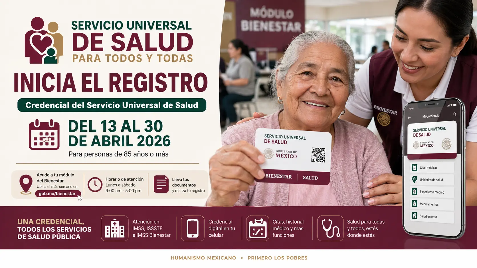 Credencial Servicio Universal de Salud 2026: Fechas